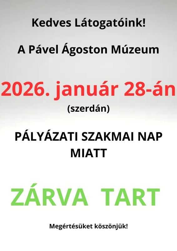 Január 28-án zárva a Múzeum