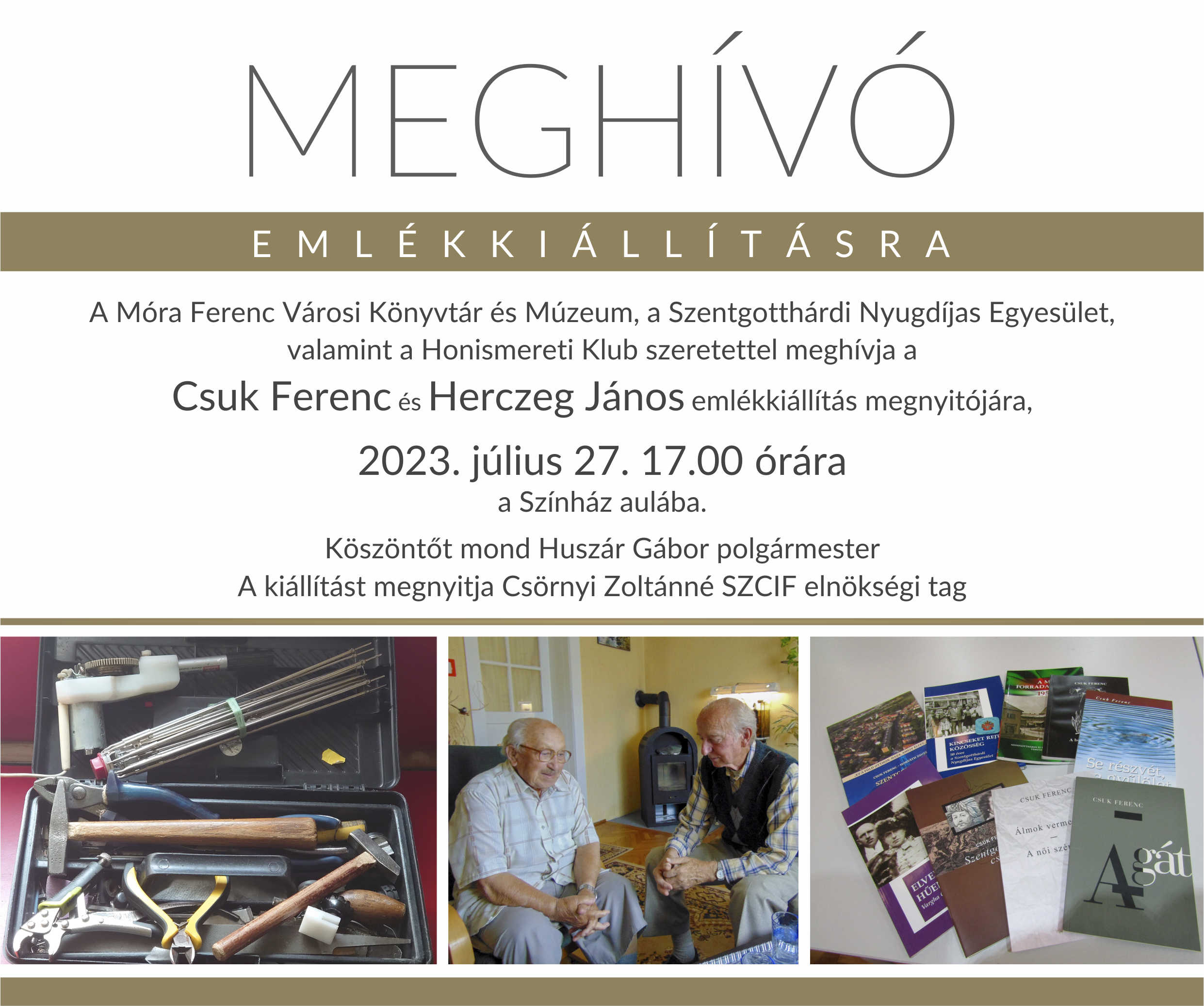 Csuk Ferenc és Herczeg János Emlékkiállítás