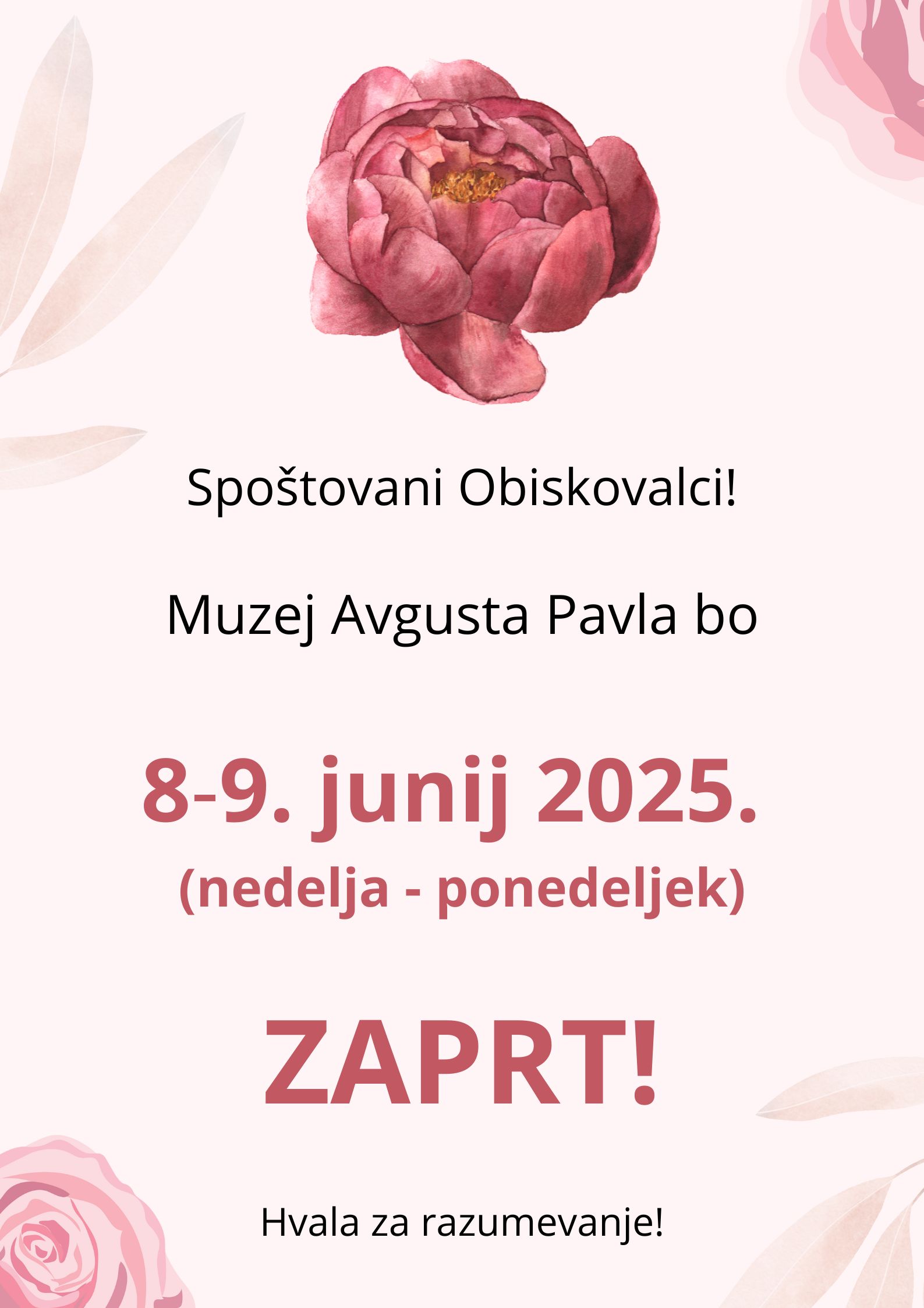 Odpiralni čas ob Binkoštih 2025